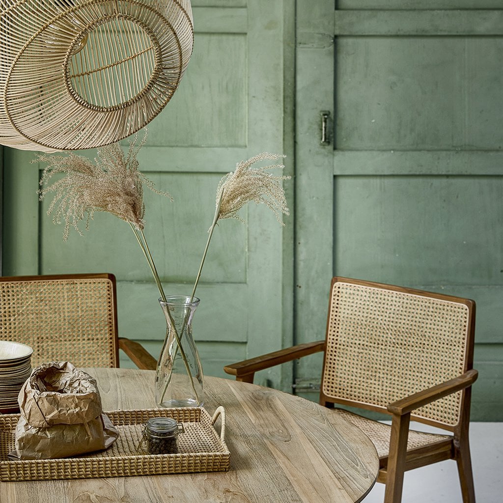 Nova teak dining room chair with armrest