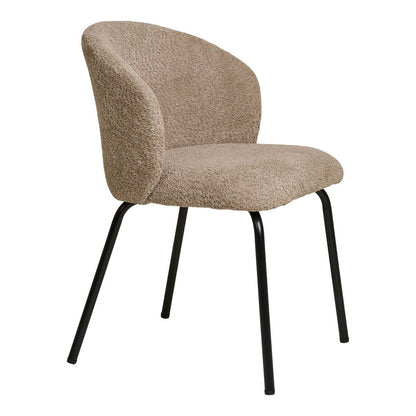 Chaise de salle à manger Safira - Béige, 58x56x79cm - Ensemble de 2
