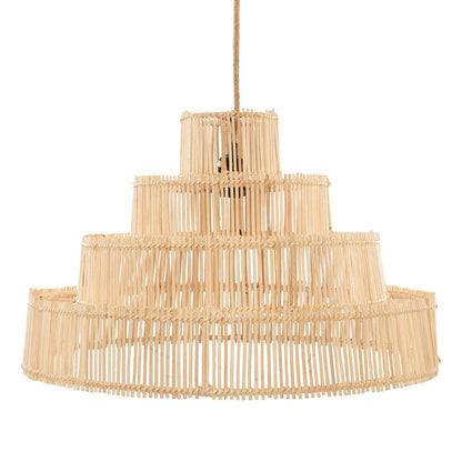 Rattan Pendant Light - Wedding Cake Style - Medium, Natural