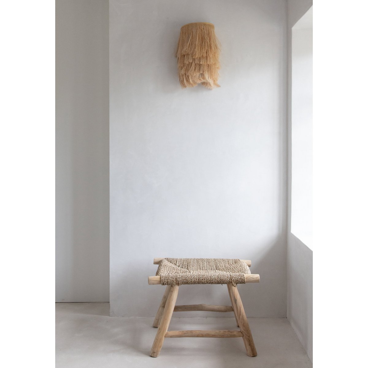 Seagrass Stool - Natural Woven Accent Stool - Medium