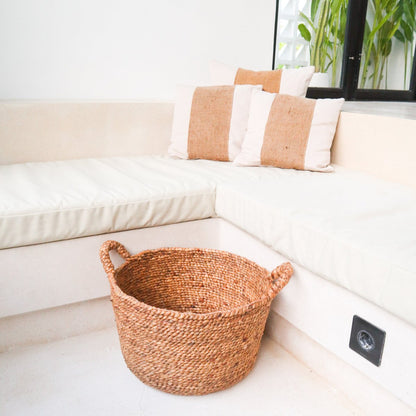 Water Hyacinth Storage Basket – Laundry, Plant, or Toy Basket, 3 Sizes