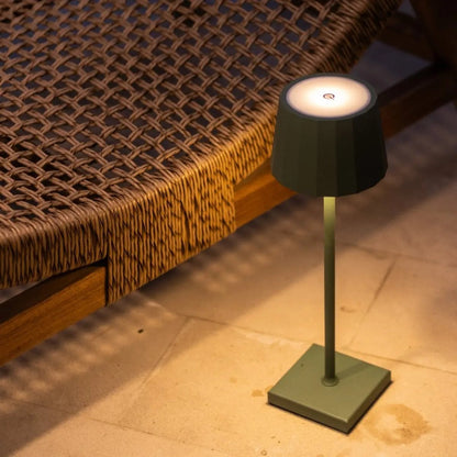 William Sage Green Rechargeable Table Lamp | USB-C, Dimmable, 120-Hour Battery