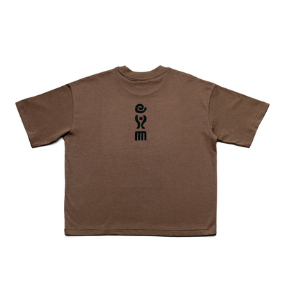 Cotton Glyph T-Shirt - Sustainable Design - Mocha Black - S