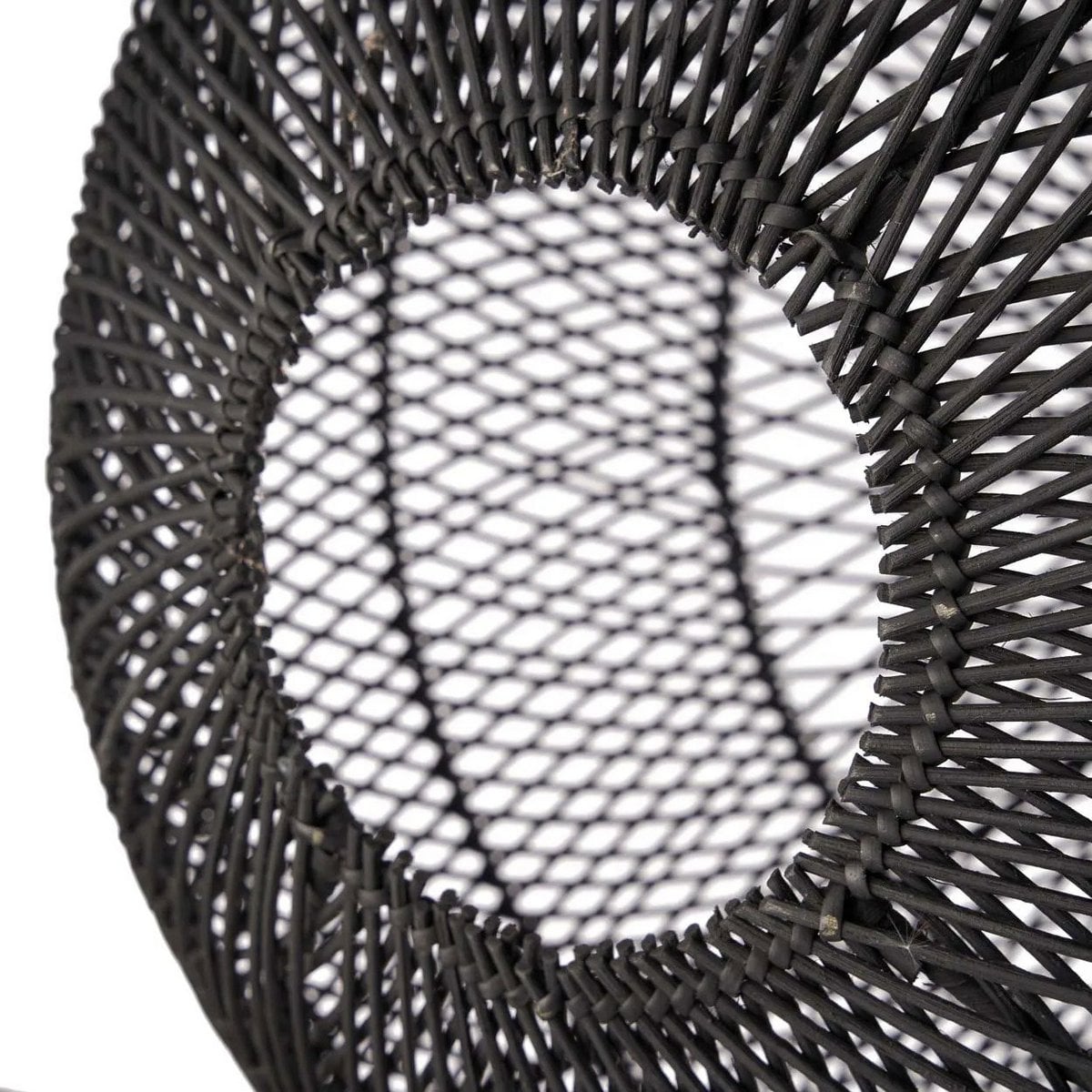 Black Handwoven Rattan Pendant Light – Layered Glow For Dining Or Bedroom