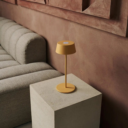 Amber Yellow Table Lamp – Cordless Dimmable LED Light