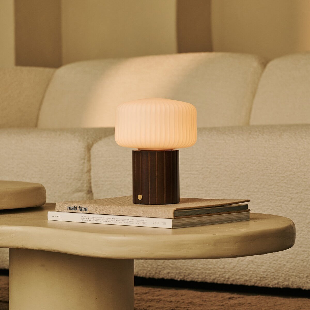 Margaux Dark Brown Rechargeable Table Lamp | Stylish, Cordless & 3 Light Modes
