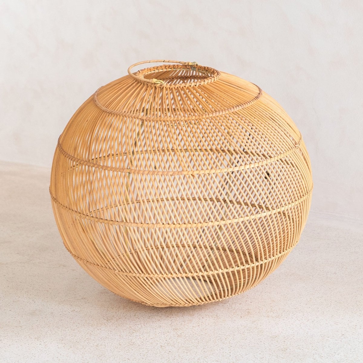 Rattan Pendant Light - Boho Modern Hanging Lamp, Spherical, 40-50cm