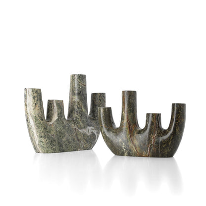 Bidasar Marble Vase - Green Low