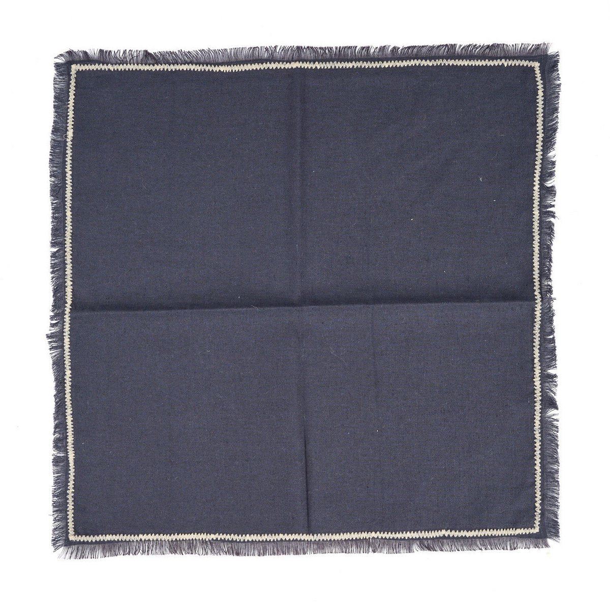 Linen Napkin - Black Natural Tuscany Napkin - 45x45