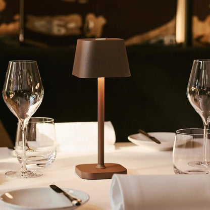 Cordless Table Lamp - Mocha Brown Rechargeable Dimmable Lamp