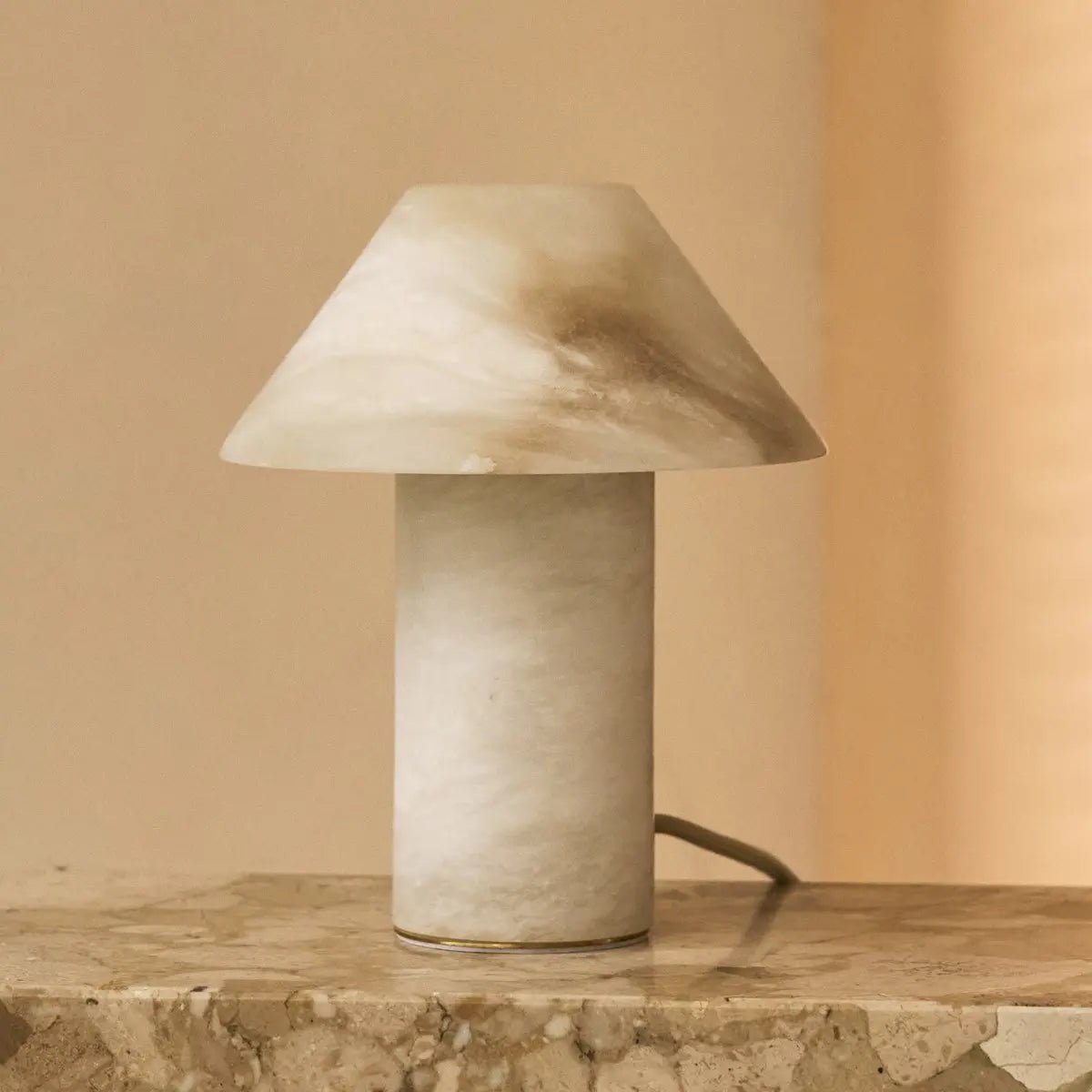 Alabaster Table Lamp - Eleonora Unique Design with Soft Glow