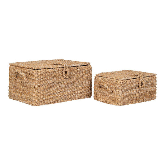 Seagrass Storage Baskets - Natural Iron Bogra Set of 2
