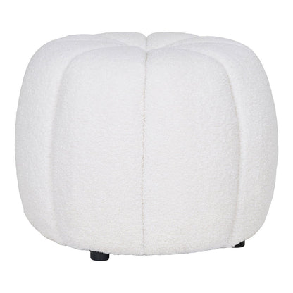 Round Paisley Pouf – Decorative Ottoman Footstool, 48x38 cm
