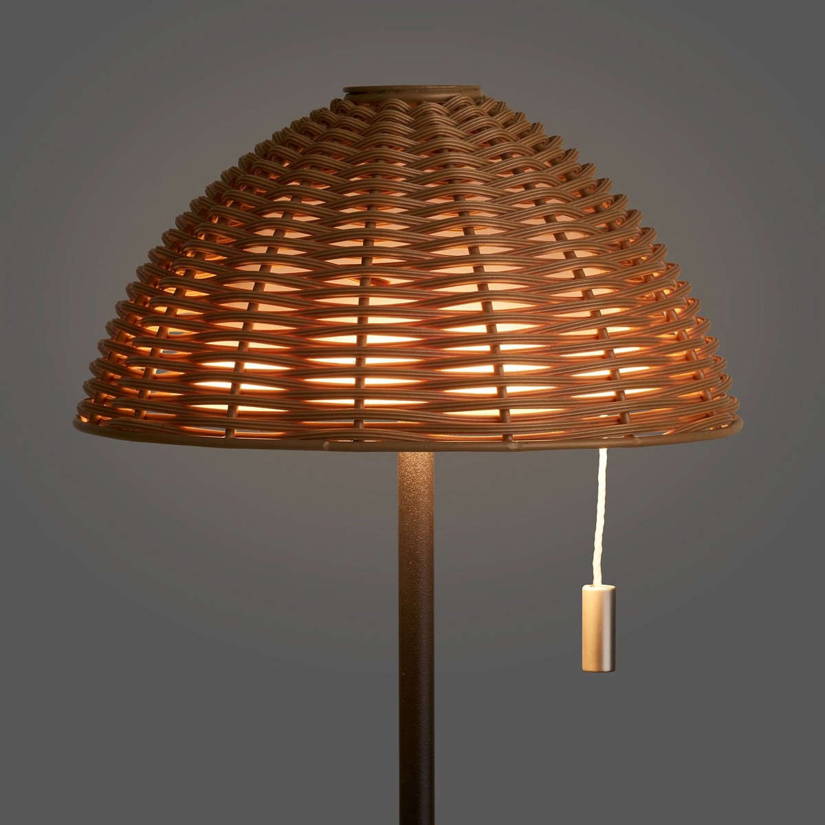 Metal LED Table Lamp Rechargeable - Nature & Black Finish