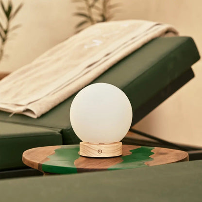 Flore Light Brown Wooden Lamp | Rechargeable, Dimmable & Cordless Lighting