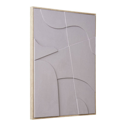 Textured Canvas Wall Art – Neutral Sand Relief Decoration, 50x70 cm