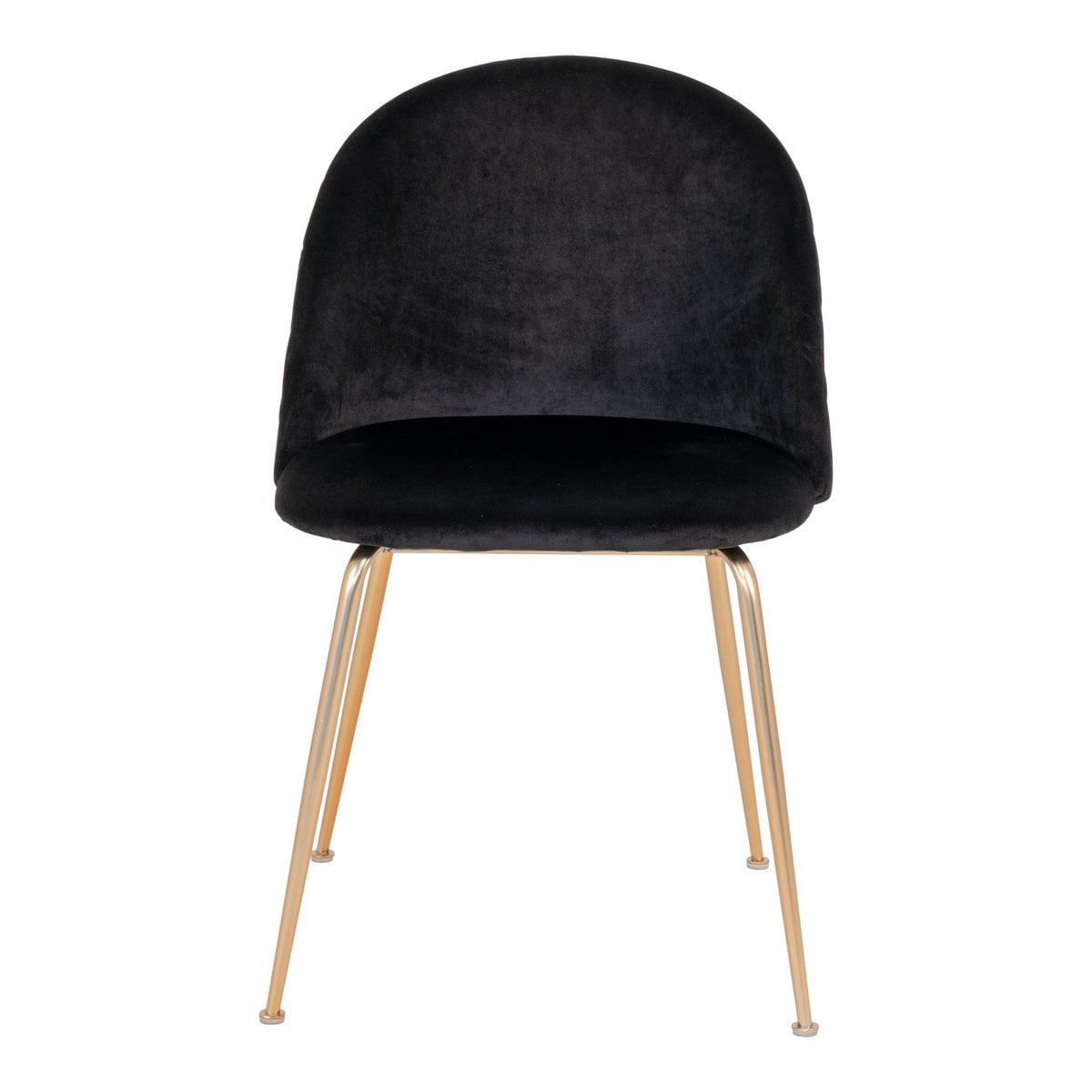 Geneve Dining Chair - Velvet, Steel, Black - Set of 2