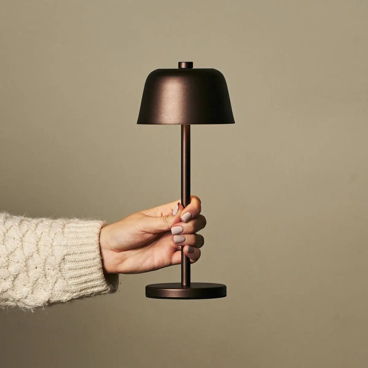 Espresso Brown Rechargeable Table Lamp | Cordless & Stylish Lighting