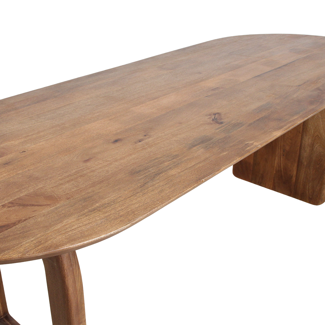 Bullnose Esstisch braun gemischtes Untergestell