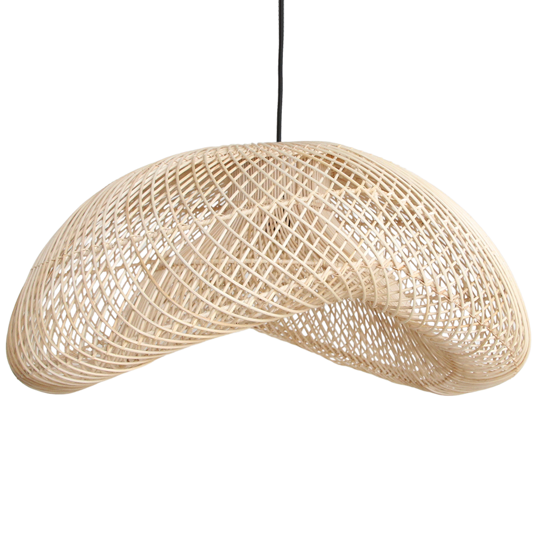 Rattan Pendant Light Organic XL – Handwoven Shade, Natural Style