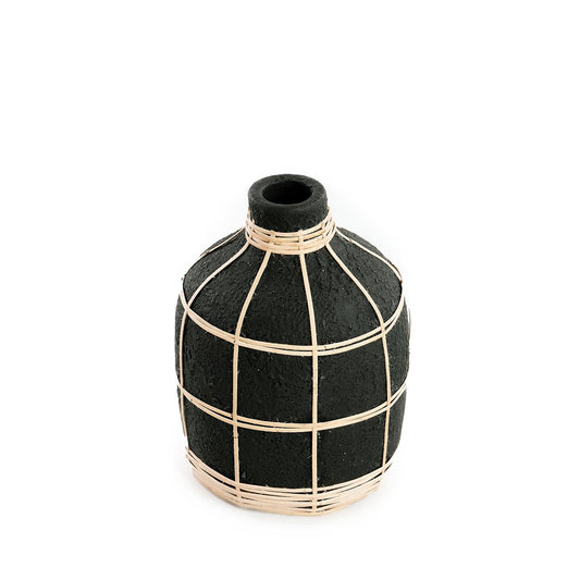 Black Ceramic Vase - Small Decorative Vase, Natural Style