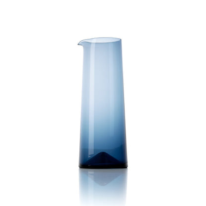Recycled Glass Carafe - Blue Water Pitcher for Sustainable Living