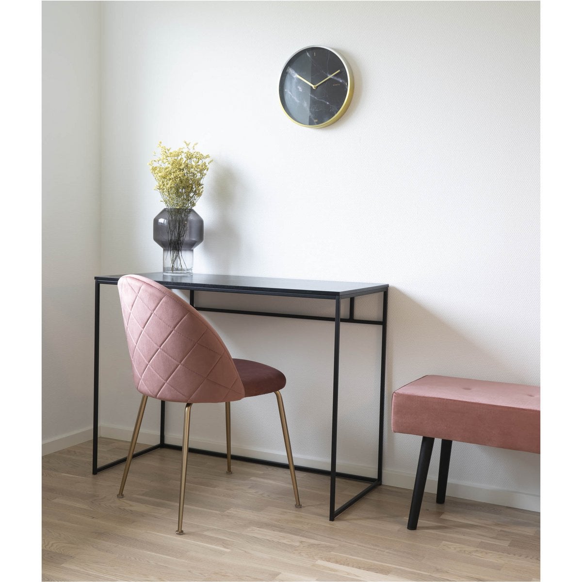Mesa Vita - negra, acero, 100x45x75cm