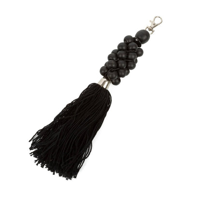 Wooden Bead Keychain - Black
