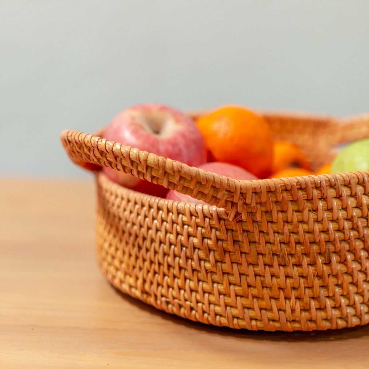 Kleiner Rattan-Aufbewahrungskorb Dekokorb SUWARI (2 Größen) ideal als Brotkorb oder Obstschale