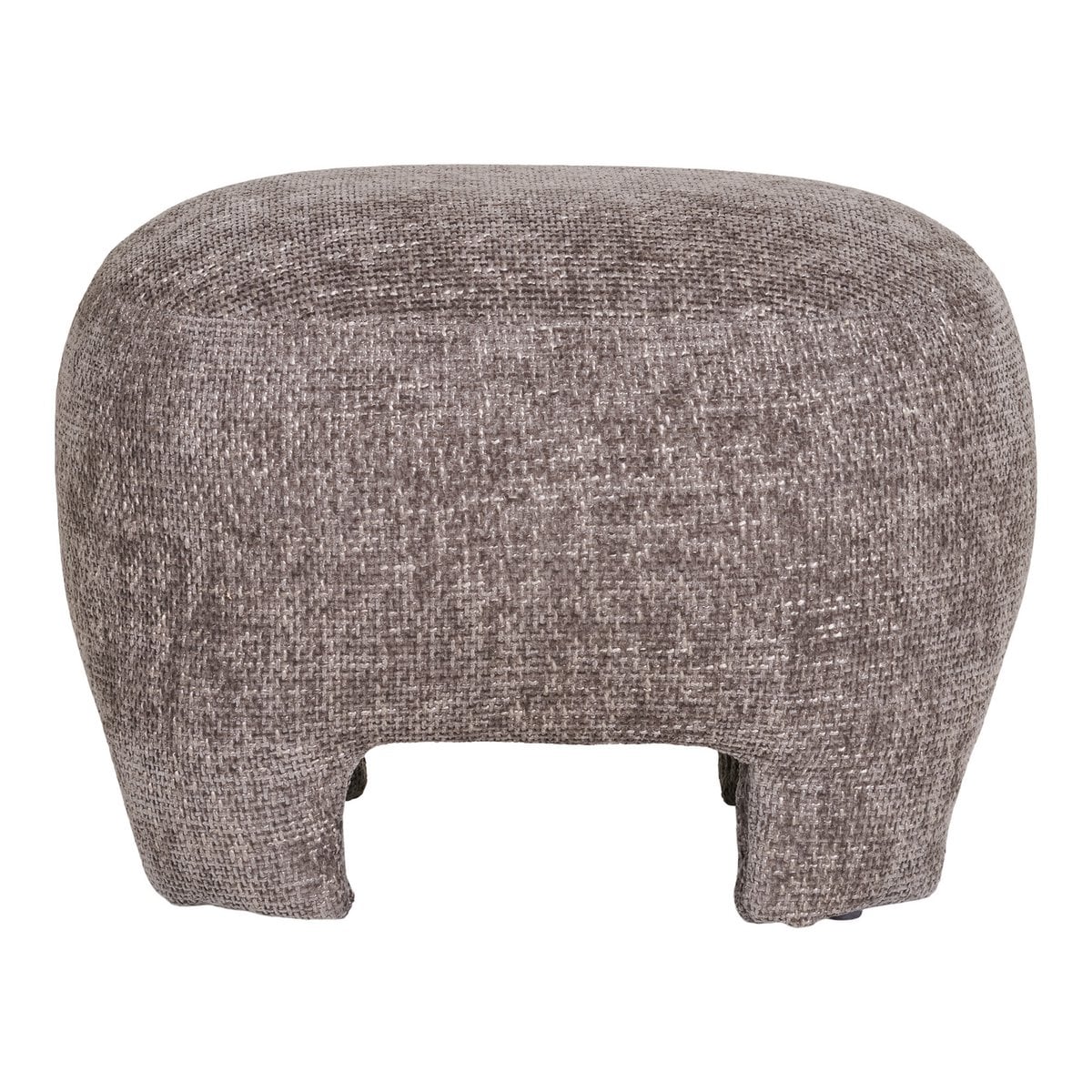 Beige Polyester Pouf Ottoman - Modern Accent Seating, 53x41x38 cm
