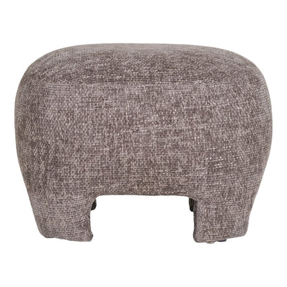 Beige Polyester Pouf Ottoman - Modern Accent Seating, 53x41x38 cm