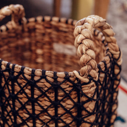 Water Hyacinth Laundry Basket - Handwoven Plant Basket | Soeji