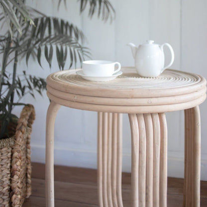 Rattan Side Table End Table - 50cm Accent Couch Table Kanthi