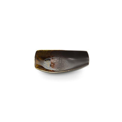 Ceramic Serving Bowl - Brown Glazed Medium Bowl for Salads