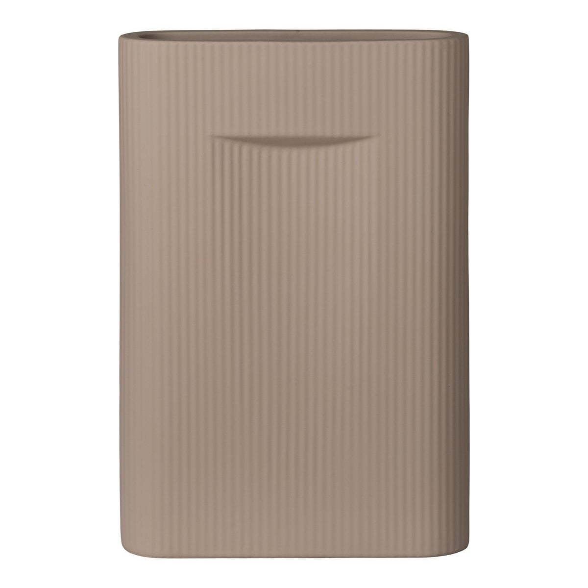 Ceramic Vase - Brown Rustic Vase for Shelves, Tables, Mantels, 24x8.5x35.5cm