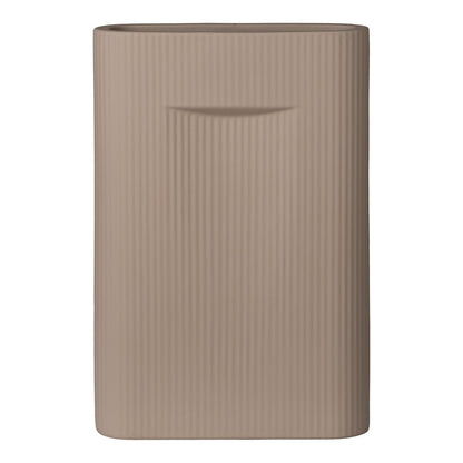 Ceramic Vase - Brown Rustic Vase for Shelves, Tables, Mantels, 24x8.5x35.5cm