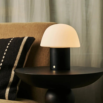 Yannick Black Cordless Table Lamp | Modern, Battery-Powered & Sustainable Design