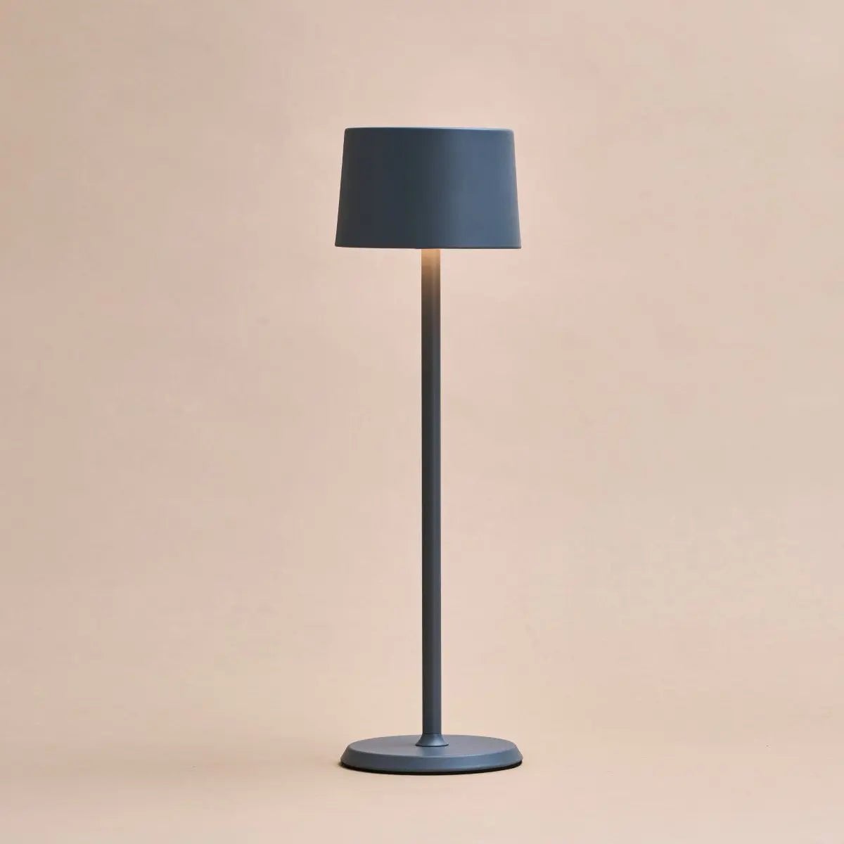 David Trout Grey Rechargeable Iron Table Lamp | Dimmable & Cordless with 120 Hours Battery
