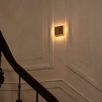Cordless Wall Light - Light Brown Rubberwood, Rechargeable Dimmable