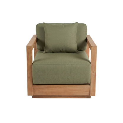 Teak Outdoor Sofa - Green Alga One Seater