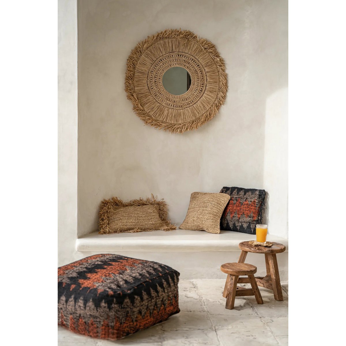 The Raffia Cushion Cover Rectangular - Natural - 30x50