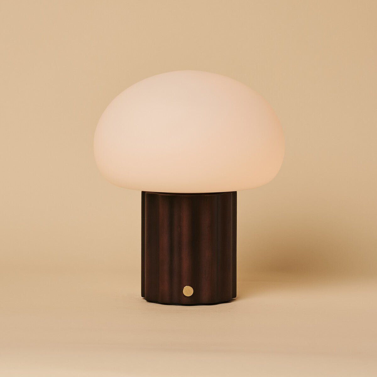 Jord Dark Brown Rechargeable Table Lamp | Cordless, Unique & Up to 100 Hours of Light