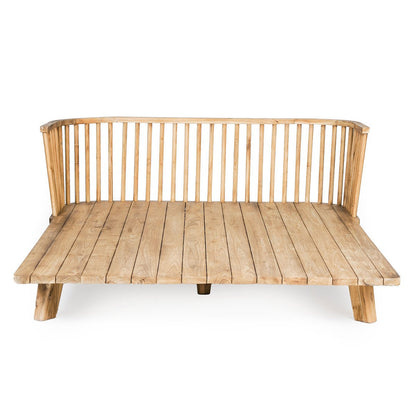Teak Daybed - Double Outdoor Bed with Water-Repellent Cushions - White