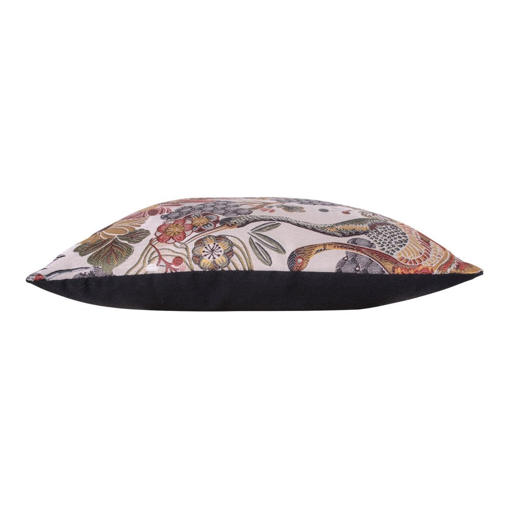 Floral Accent Cushion - Multi-Colored Flower Design - 60x45 cm