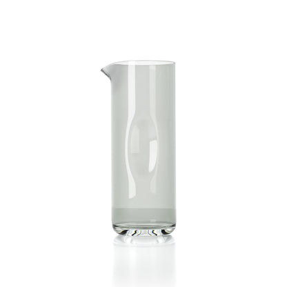 Glass Pitcher - Smoky Grey Grip Design, Elegant Serveware