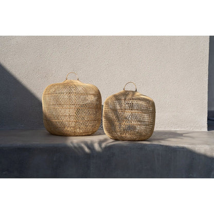 Rattan Pendant Lamp - Natural Woven Lighting, Large Size