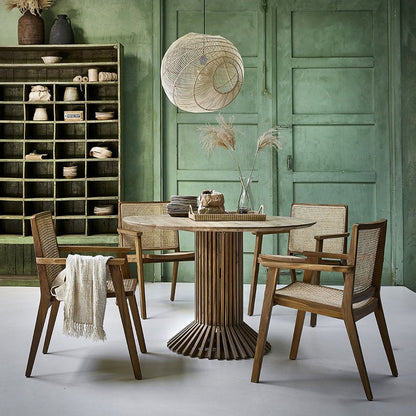 Nova teak dining room chair with armrest