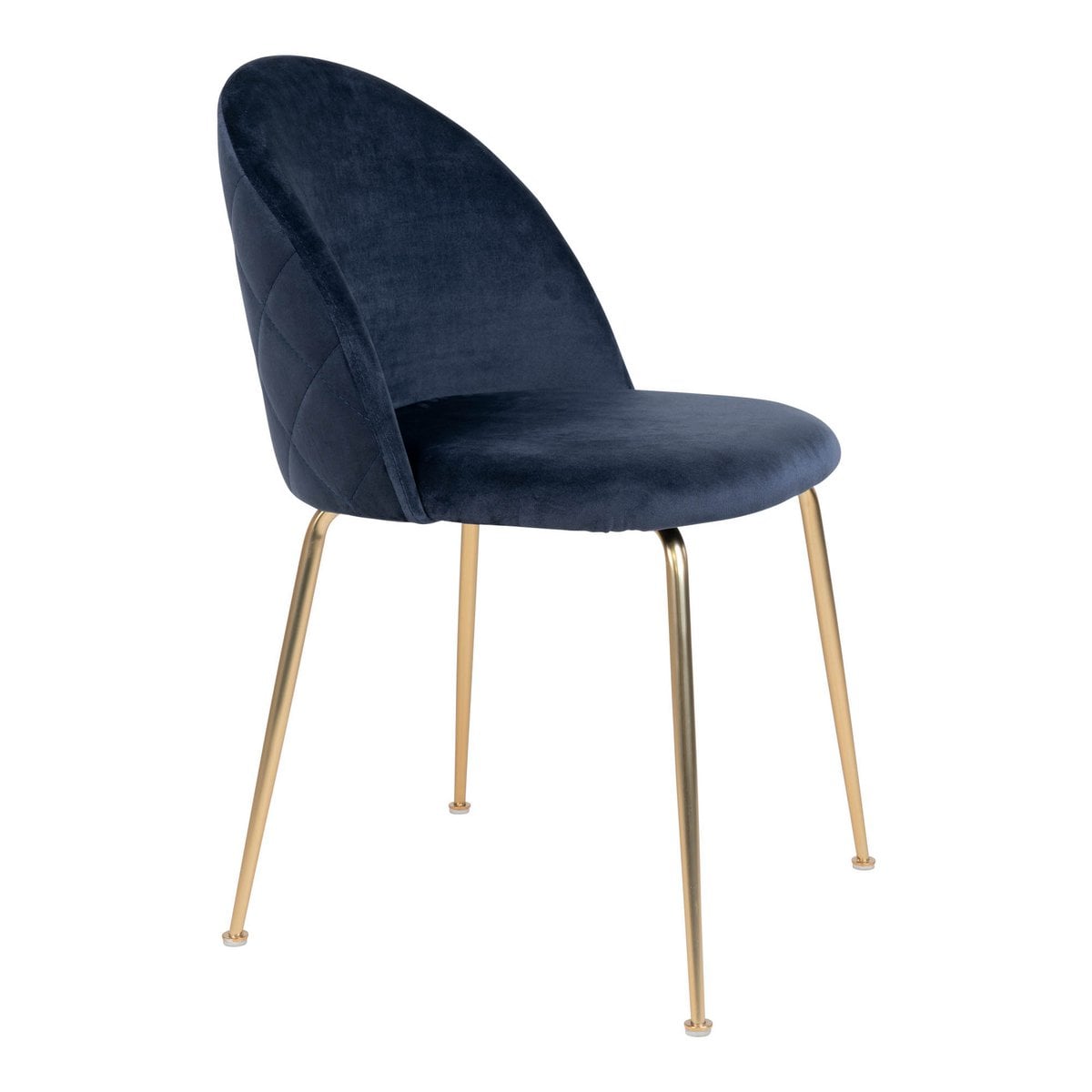 Geneve Dining Chair - Velvet, Steel, Blue - Set of 2