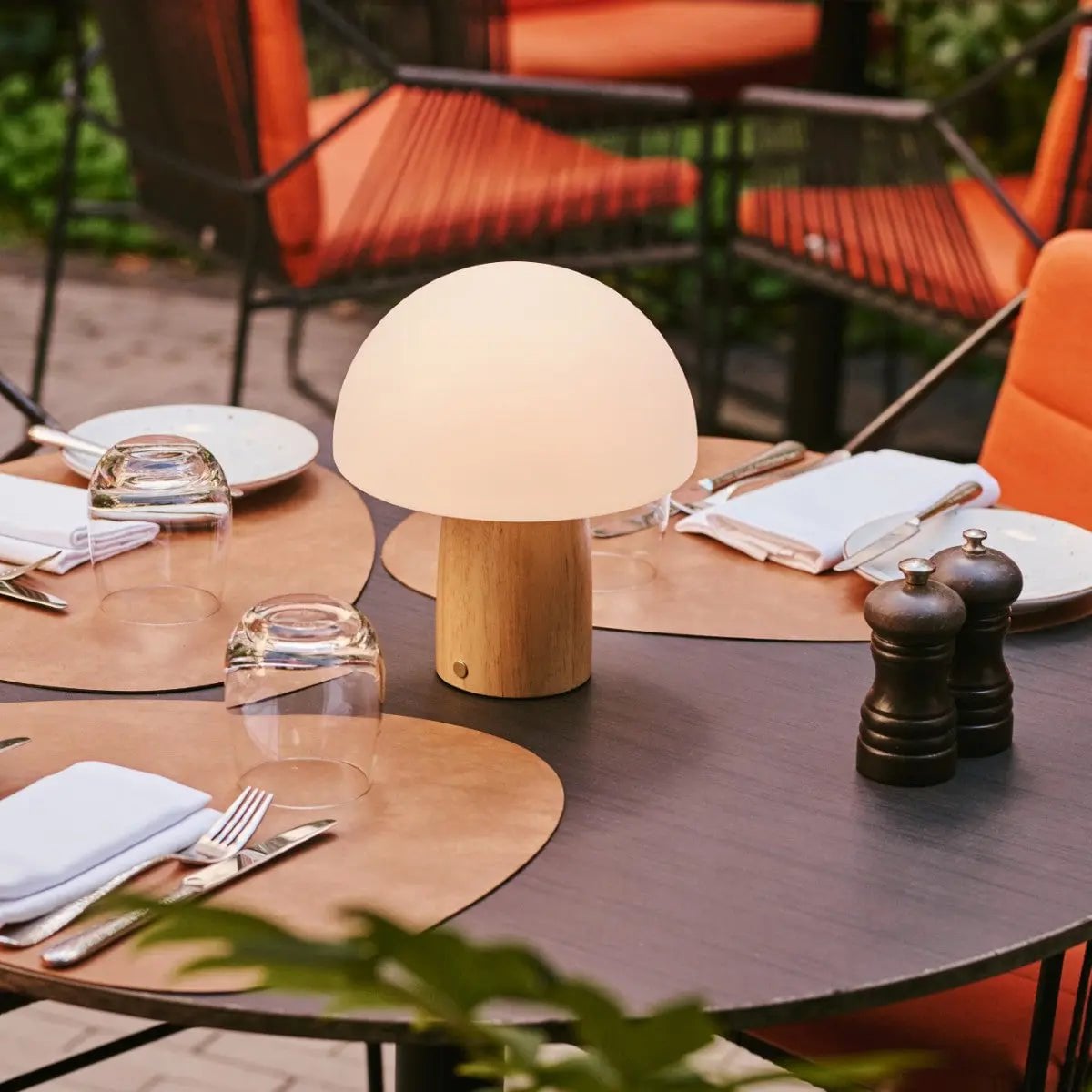 Cordless Table Lamp - Light Brown Dimmable Accent Lamp