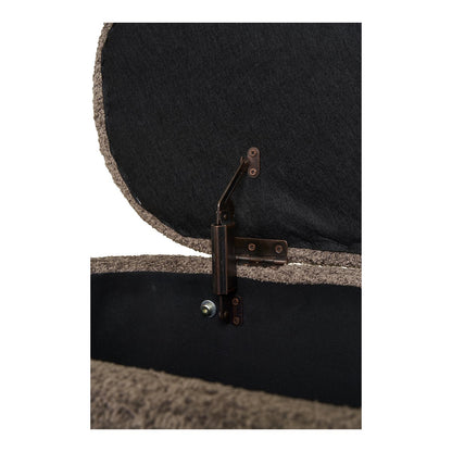 Branca Bench - Brown/Natural, Polyester/Foam/Plywood, 98x41x48 cm